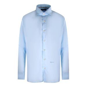 Aquascutum Mens Plain Long-Sleeved Shirt / Light Blue